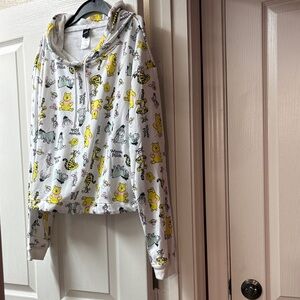 Disney Winnie the Pooh & Friends Patterned Hoodie: w Black, pink and Gray